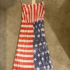 T-Party American Flag Maxi Dress